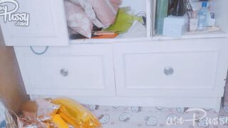 Naked sucking up balloons