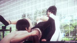 1 Punch Man Cartoon - Fubuki's snatch is eaten then nailed - Japanese manga animated porn