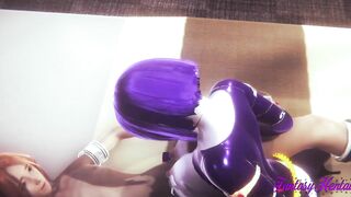 Teens Titans 3D Cartoon - Raven boobjob and finger fuck - Japanese manga cartoon porn