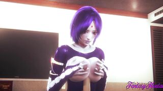 Teens Titans 3D Cartoon - Raven boobjob and finger fuck - Japanese manga cartoon porn