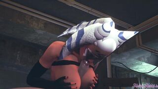 Model Wars Animated - Ashoka Tano suck and is screwed with cummed - Japanese manga cartoon porn