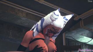 Model Wars Animated - Ashoka Tano suck and is screwed with cummed - Japanese manga cartoon porn