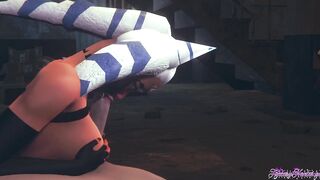 Model Wars Animated - Ashoka Tano suck and is screwed with cummed - Japanese manga cartoon porn