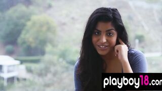 Flexible all natural hispanic Roxanne Celeste introducing her long ass