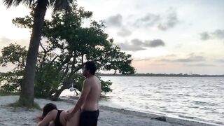 Great 19 Yo Hispanic La Paisa gets banged! by El Rolo into Cocoa Beach and squirts on the sand!