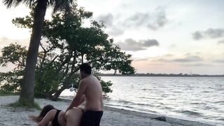 Great 19 Yo Hispanic La Paisa gets banged! by El Rolo into Cocoa Beach and squirts on the sand!