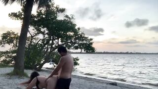 Great 19 Yo Hispanic La Paisa gets banged! by El Rolo into Cocoa Beach and squirts on the sand!