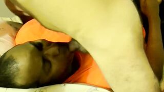 Straight long bearded Eric experiencing a passionate blowjob after shower