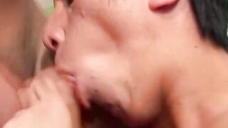 Smooth Latino fucked missionary after passionate blowjob