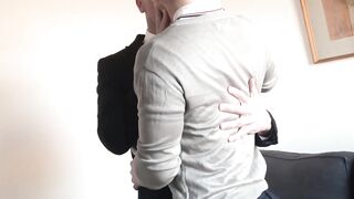 Master Adrii harshly slammed his dick down to the submissive bottom of Bastian Karim'