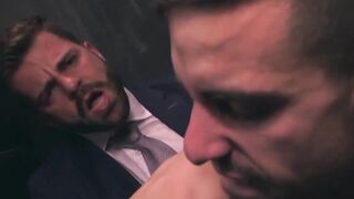 Suited Hector De Silva had his cock sucked before fucking the warm hole of Josh Milk