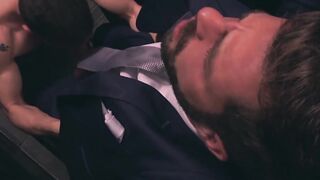Suited Hector De Silva had his cock sucked before fucking the warm hole of Josh Milk