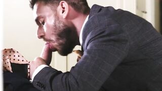 Horny Manuel Reyes spank and doggystyled suited Zac Johnson
