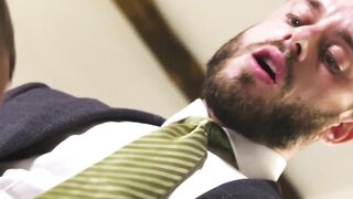 Horny Manuel Reyes spank and doggystyled suited Zac Johnson