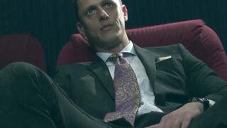 Horny Ivan Gregory sucks dick before getting drilled by suited Viktor Rom