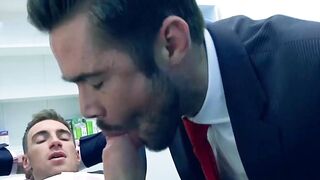 Young Kayden Gray missionary fucked doctor Mike De Marko on the table