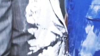 Ceo Dani Robles banged his worker Oskar Ivan after getting painted