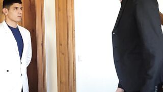 The young Spanish boy submits himself by pleasing his master with his dick-sucking sk