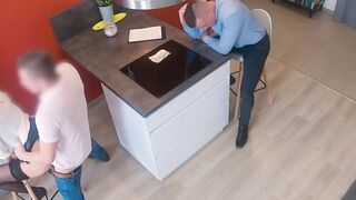 I was welcomed by blonde Madlenas pussy in my new apartment while her husband is ther