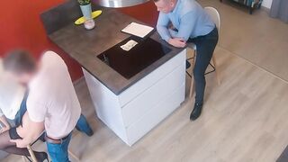 I was welcomed by blonde Madlenas pussy in my new apartment while her husband is ther