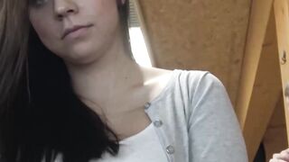 Striking attractive girl Ornella Morgens tight pussy while cuckold plays bowling