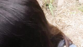 Sexy Evelyn Niell eats my huge cock as if her husband is not around