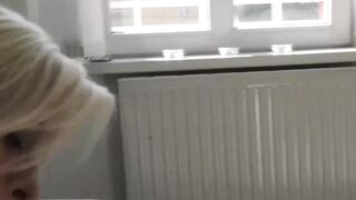 Beautiful blonde Ria Sunn surrenders her tight to me while her partner watches