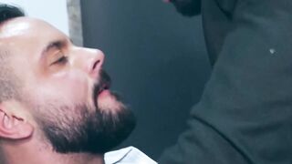 Sexy Jhon Ramirex spreads legs for a rough ass fucking by hot Sir Peter