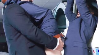 Rough ass rimming and shoving by suited Teddy Torres and Only Matt