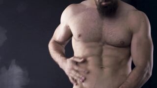 Muscular Chuck Conrad stripped down his pants and started jacking off