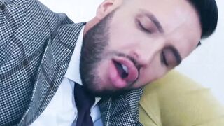 Passionate flip flop fucking on the sofa by detective Donato Reyes and Pol Prince