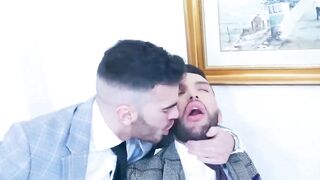 Passionate flip flop fucking on the sofa by detective Donato Reyes and Pol Prince