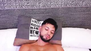 Sexy Oskar Ivan had pleasure in fingering his hole and jacking his cock.