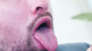 Horny Charlie Cherry jerked his monster before getting sat by Drew Dixon