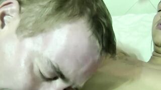 Cockstroking the big dick and huge balls of straight Abel until he unleashes hot cum