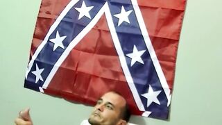 Straight guy Mike is jerking off his big penis until it spurts out sticky cum