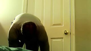 Straight Chuck prepares his long white dick to be swallowed intimately