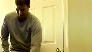 Straight Chuck prepares his long white dick to be swallowed intimately