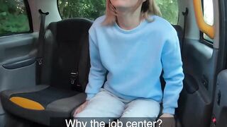Brunette Molly Devon wants a job so I let her give me a blowjob