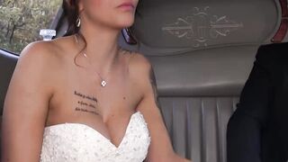 Beautiful bride Jennifer Mendez lets a horny dick enter her pussy while her groom obs