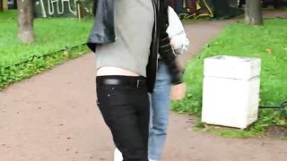 Cuckold cries while his seductive girl Sofi Le is moaning for another guy