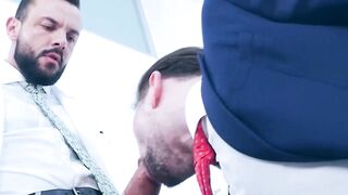 Suited Drew Dixon welcomed the long thick cock of doctor Sir PeterÂ 