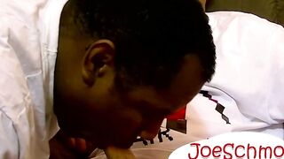 Hot amateur gay Jeremy experienced wild throat and anal fucking until he cums lot of
