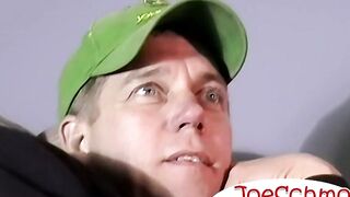 Blowing hunk Daddy big cock as he destroy my tight asshole