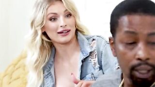 Sexy bigoted blonde ends up gagging a BBC