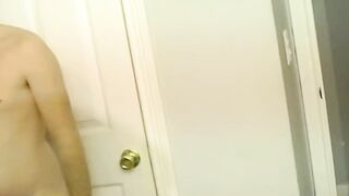Hunky gay Hammer Head strokes his big dick to release his juicy cums