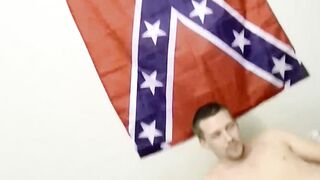 Hunky gay Hammer Head strokes his big dick to release his juicy cums