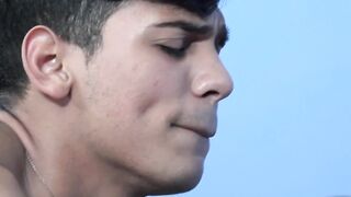 Cute latino roomate gets spanked hard