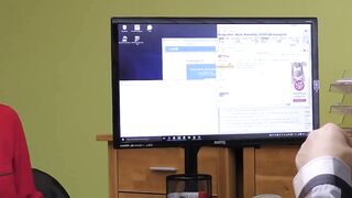 Charismatic lady Isabella Lui screams hard from credit managers pounding
