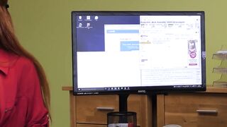 Charismatic lady Isabella Lui screams hard from credit managers pounding